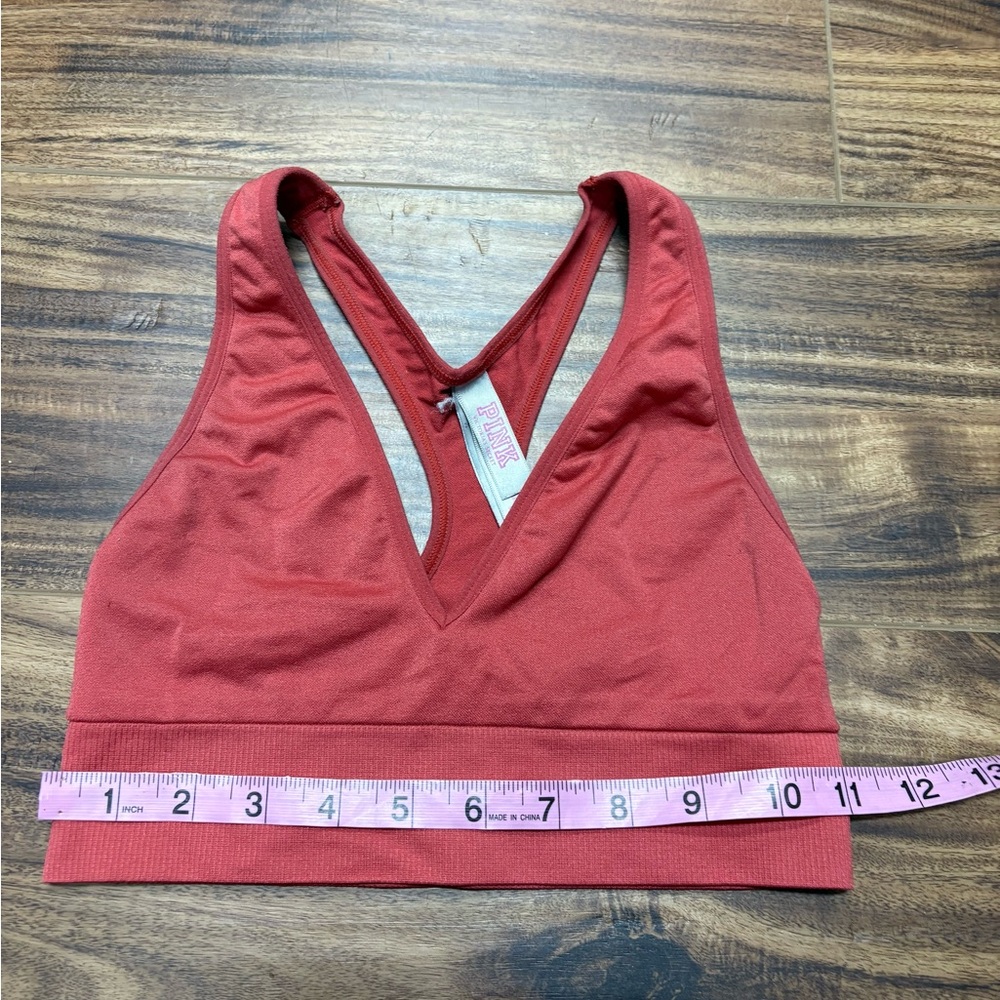 Pink Victoria’s Secret rust bralette sports bra, size XS, gently worn